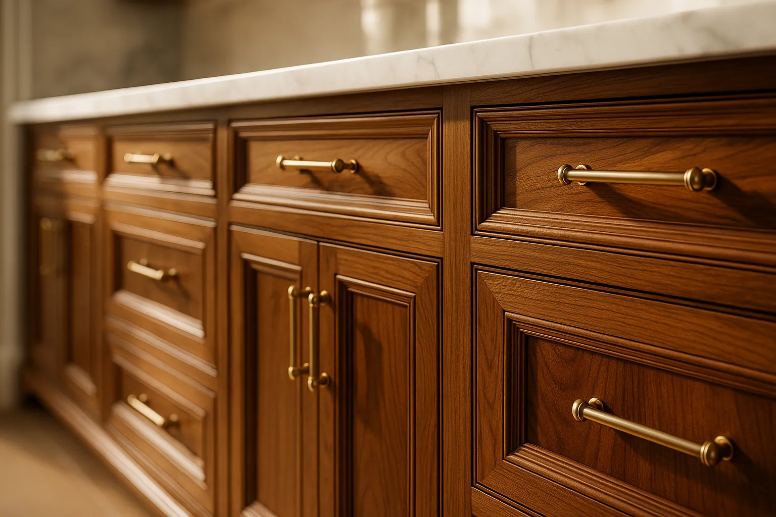 Custom cabinetry detail in a high-end kitchen remodel in Thousand Oaks, California